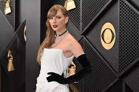 Clad in long, silky robes with her trademark beret.