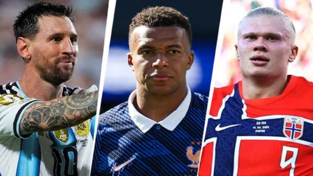 Messi Leads Golden Boot Race with 5 Goals as Mbappé and Haaland Close Behind