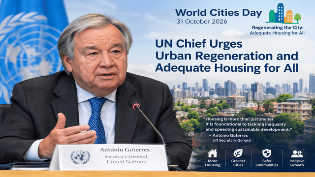 UN Chief Urges Urban Regeneration, Adequate Housing for All