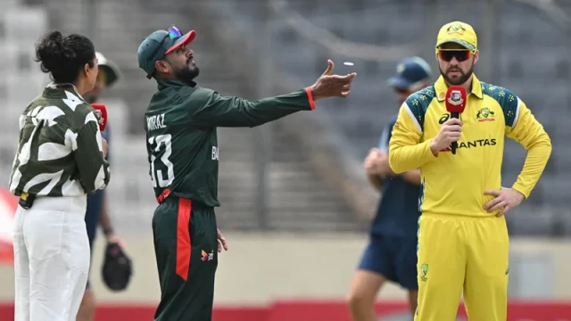 Bangladesh Strike Early After Australia Opt to Bat in Second ODI