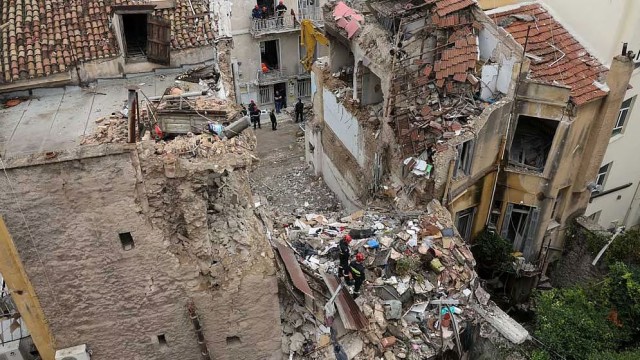 Six Killed in Explosion and Building Collapse in Central Athens