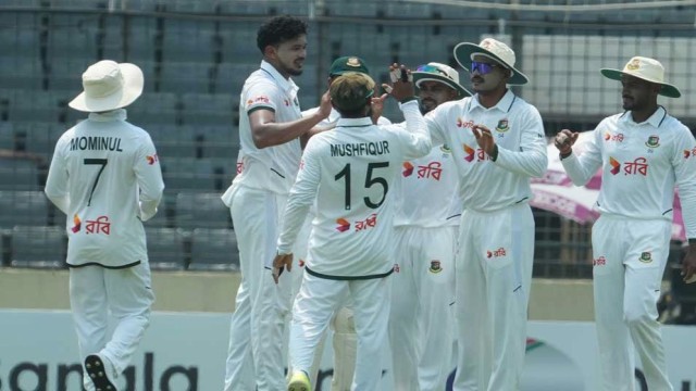Mirpur Test: Taskin Reaches 50 Wickets as Bangladesh Bowlers Dominate Morning Session