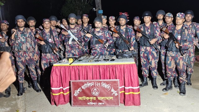BGB Seizes Abandoned Firearms in Rangamati Operation