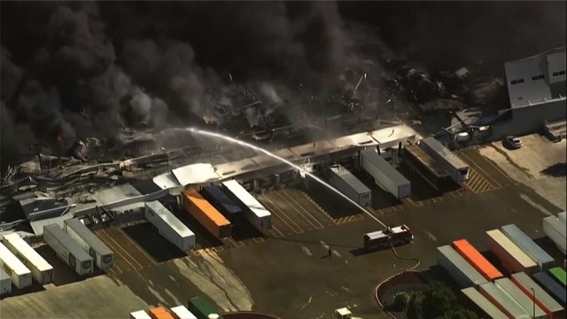 Massive Fire Erupts at Medical Equipment Warehouse in California