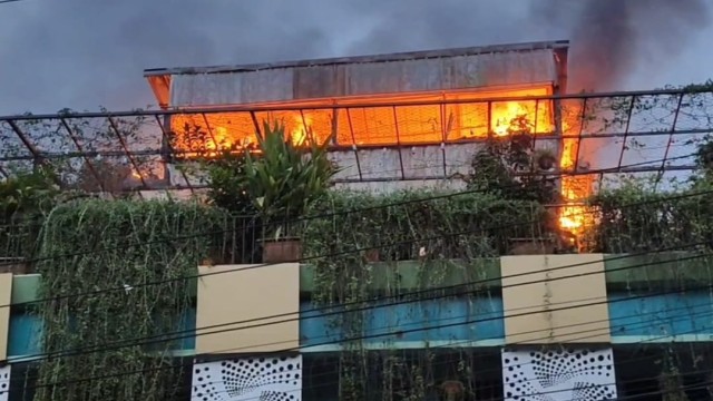 Early-Morning Fire Damages Restaurant in Rangamati