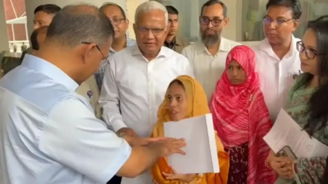 Prime Minister Tarique Rahman hands over appointment letters to three persons with disabilities