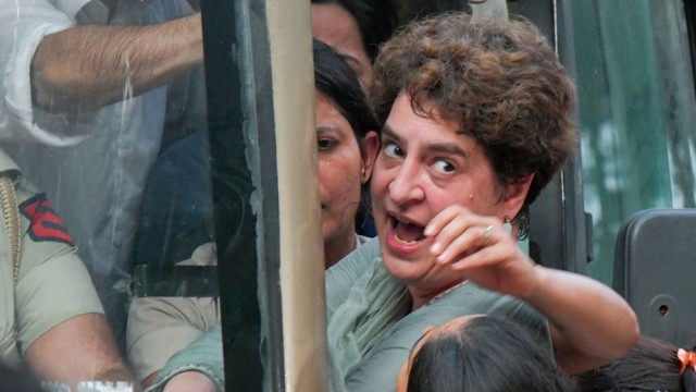 Priyanka Gandhi Detained During Opposition March to Election Commission