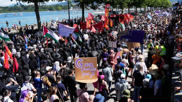 Massive Protests Erupt in Switzerland Ahead of G7 Summit in France
