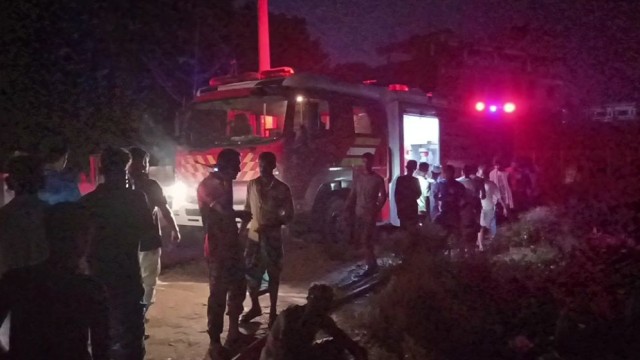 Gas Cylinder Leak Fire Destroys 45 Housing Units in Gazipur