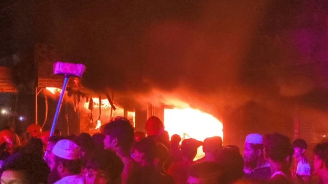 Massive Fire Ravages New Jamal Market in Teknaf, 10–15 Shops Burnt
