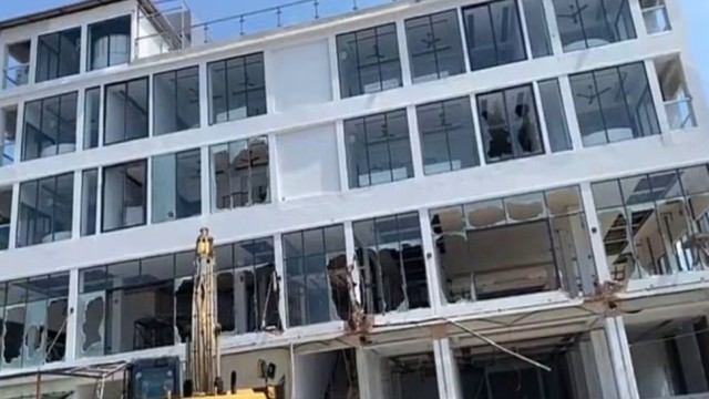 Demolition Drive Against Unapproved 5-Storey Building in Inani
