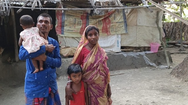 Nirmal Bepari lives an inhuman life with his wife and two daughters in a shanty house