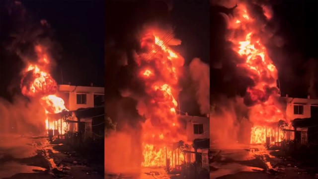 Fire Destroys Mini Fuel Station, Four Shops in Pabna