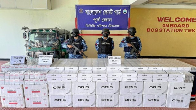 Tk 23.85 Lakh Worth of Foreign Cigarettes Seized in Ukhiya