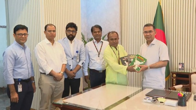 Prime Minister Unveils Cover of Three-Volume Book on Ziaur Rahman