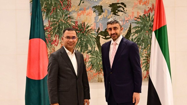 Tarique Rahman, UAE Foreign Minister Discuss Stronger Bilateral Ties
