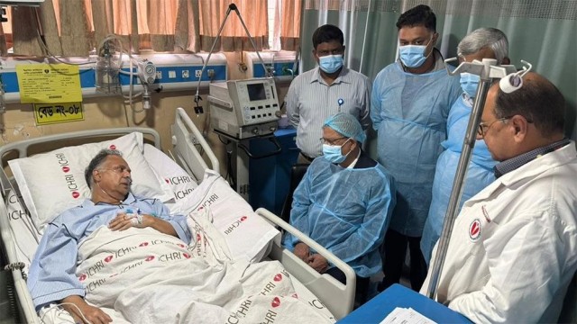 President visits Energy Minister Iqbal Hassan Mahmud Tuku at hospital