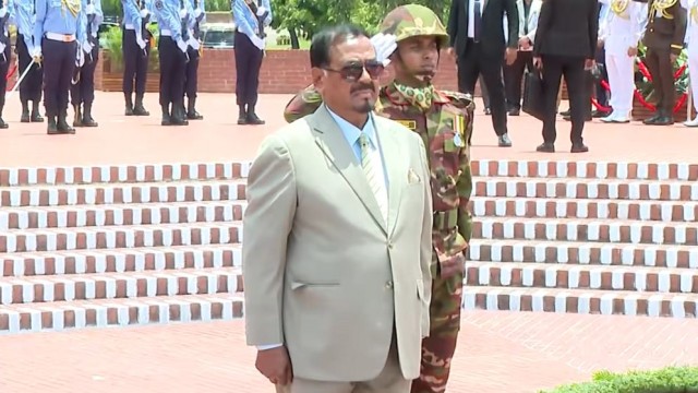 Acting President Hafiz Uddin Ahmed Pays Tribute at National Memorial