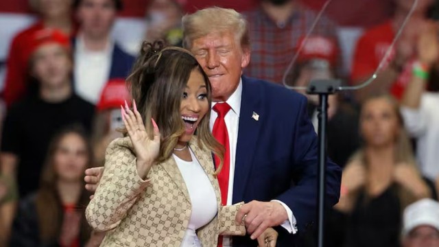 Nicki Minaj Joins Trump at Michigan Rally, Urges Voters to Back Republicans