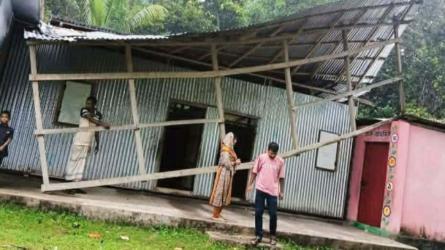 School roof blown off in Kalbaisakhi storm, uncertainty over teaching