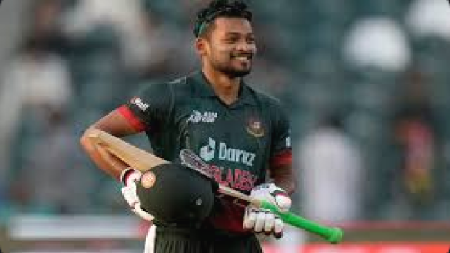 Shanto’s Superb Century Powers Bangladesh to 201-3 at Tea