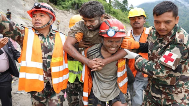 Two Hydropower Workers Rescued Alive from Nepal Tunnel After 10 Days