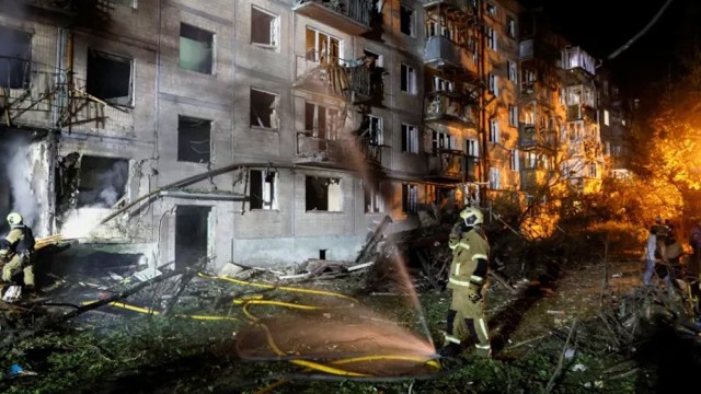 Russian Missile Strike on Kyiv Kills Three, Injures 15