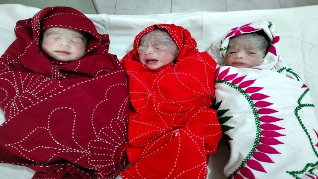 Woman Gives Birth to Triplets in Sylhet