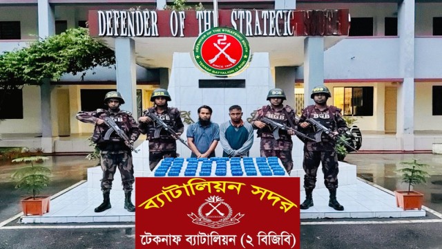 BGB Seizes Tk 3.30 Crore Yaba, Arrests Two in Teknaf