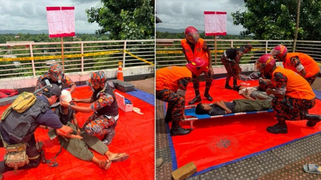 Ukhiya Holds Emergency Communication Drill for Disaster Response