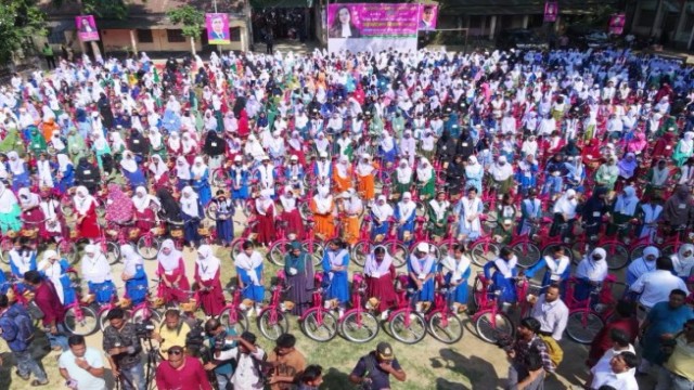 548 Female Students Receive Bicycles in Bogura as Birthday Initiative for Zaima Rahman